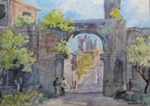 Vasia Fort, Landscape Painting by M. K. Kelkar, Watercolour on Paper, 13 X 19